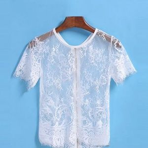 Festival vibes Eyelash Lace Crop Top| Lace Top